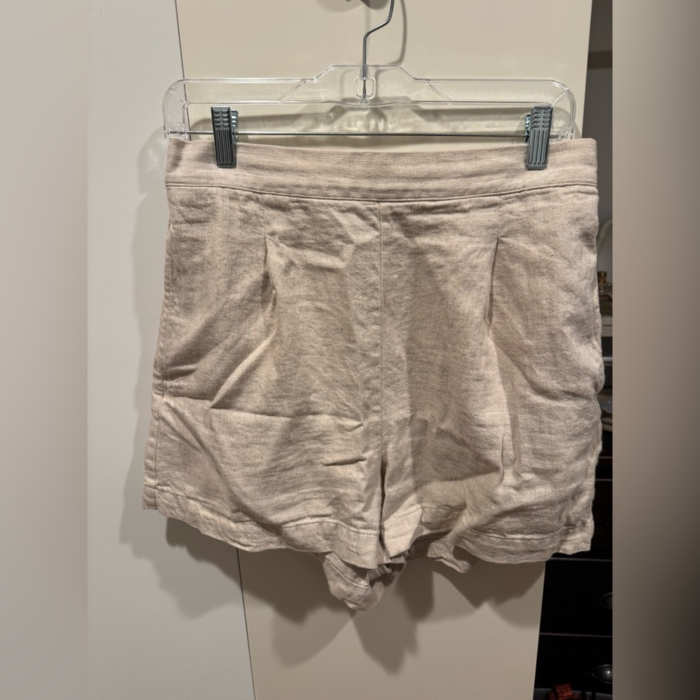 Madewell Clean Pull-On Shorts in Linen-Cotton – Natural Undyed, Size M